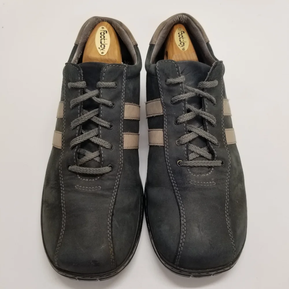 Sketchers Critics 60043 Mens Size 12 Gray Leather Sneakers Lace Up Drivi…
